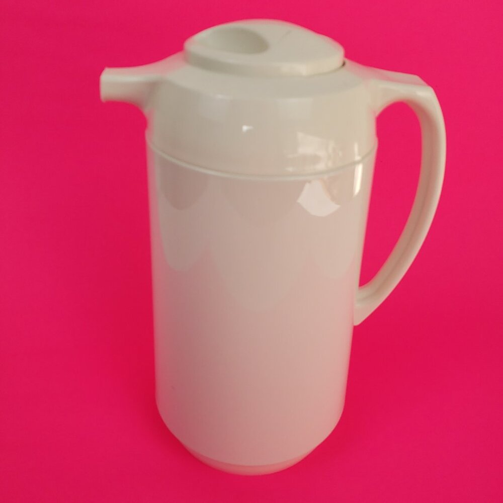 Zojirushi Thermal Carafe Tall White Model AHGB-10 Made In Japan Glass Vacuum 1L
